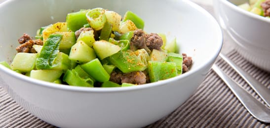 Recept van het Voedingscentrum: Komkommer in het groen met tartaar en rijst