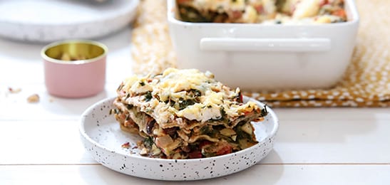 Recept van het Voedingscentrum: Spinazie lasagne met hazelnoten