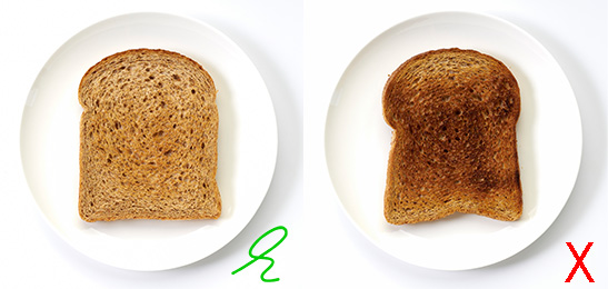 Hoe rooster je brood licht? Je roostert brood licht door het broodrooster op een lage stand te zetten en het brood op tijd uit het rooster te halen.