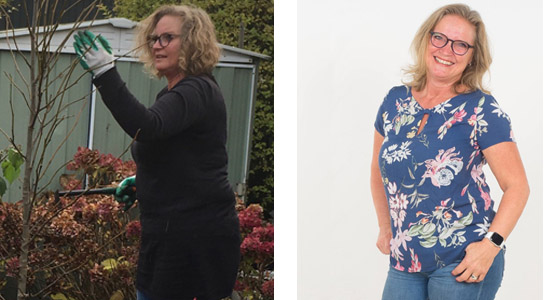 Richelle voor en Richelle na: ruim 10 kilo lichter