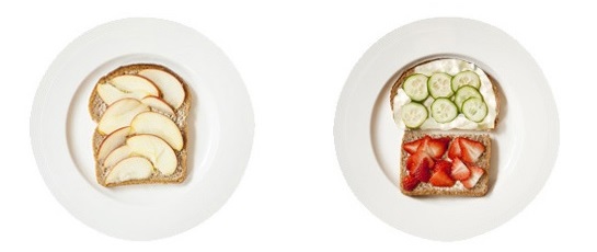 Beleg de boterham van je kind met fruit of groente. Lekker en gezond!