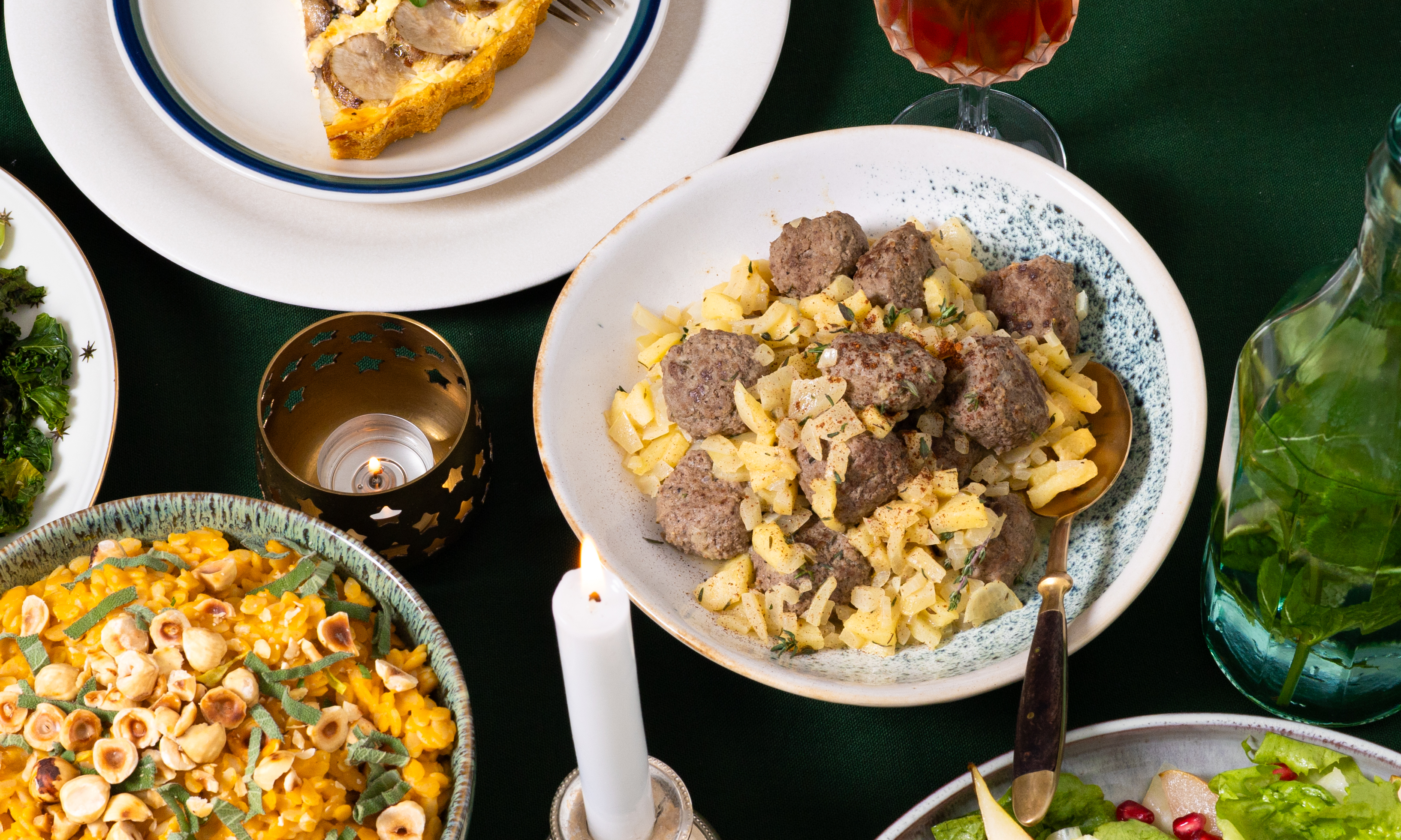 Stoof met tartaarballetjes en appel